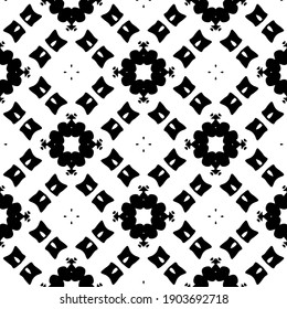 Black and white pattern. Abstract seamless geometric pattern.