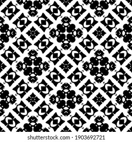 Black and white pattern. Abstract seamless geometric pattern.