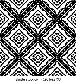 Black and white pattern. Abstract seamless geometric pattern.