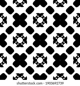 Black and white pattern. Abstract seamless geometric pattern.