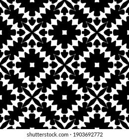 
Black and white pattern. Abstract seamless geometric pattern.