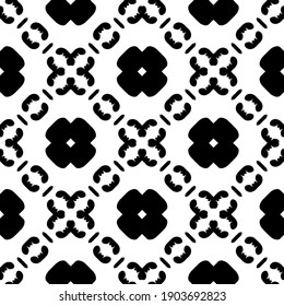 Black and white pattern. Abstract seamless geometric pattern.
