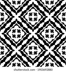 Black and white pattern. Abstract seamless geometric pattern.