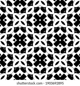 Patrón blanco y negro. Resumen de un patrón geométrico sin fisuras.