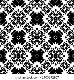 Black and white pattern. Abstract seamless geometric pattern.