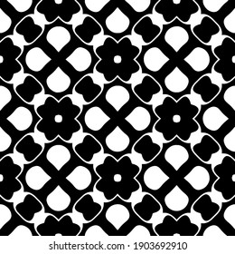 
Black and white pattern. Abstract seamless geometric pattern.