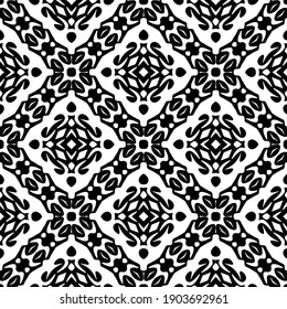 Schwarz-Weiß-Muster. Abstraktes, nahtloses geometrisches Muster.