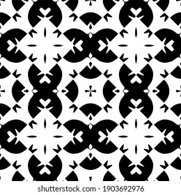 Black and white pattern. Abstract seamless geometric pattern.