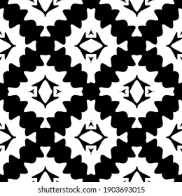 Black and white pattern. Abstract seamless geometric pattern.