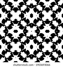 Black and white pattern. Abstract seamless geometric pattern.
