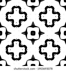 Black and white pattern. Abstract seamless geometric pattern.