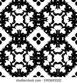 Black and white pattern. Abstract seamless geometric pattern.