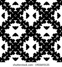 Black and white pattern. Abstract seamless geometric pattern.