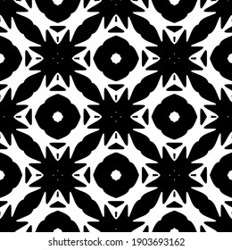 
Black and white pattern. Abstract seamless geometric pattern.