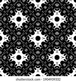 Black and white pattern. Abstract seamless geometric pattern.