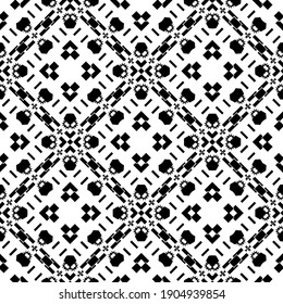 Black and white pattern. Abstract seamless geometric pattern.