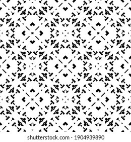 Black and white pattern. Abstract seamless geometric pattern.