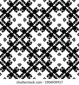 Black and white pattern. Abstract seamless geometric pattern.
