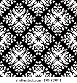 Black and white pattern. Abstract seamless geometric pattern.