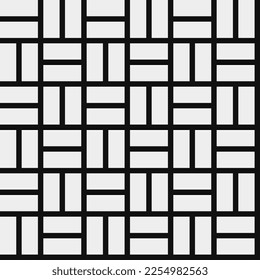 Black and white pattern, abstract seamless fashion trend pattern fabric textures, pixel art vector monochrome illustration. Design for web and mobile app.