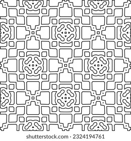 Black and white pattern with abstract shapes. Abstract background. Patterns of the lines.