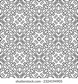 Black and white pattern with abstract shapes. Abstract background. Patterns of the lines.