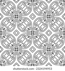 Patrón blanco y negro con formas abstractas. Antecedentes abstractos. Patrones de las líneas.