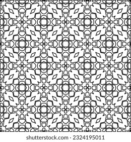 Black and white pattern with abstract shapes. Abstract background. Patterns of the lines.