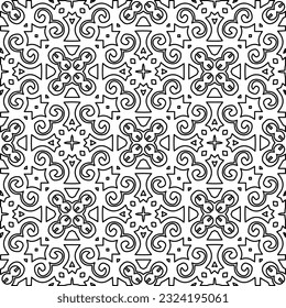 Black and white pattern with abstract shapes. Abstract background. Patterns of the lines.