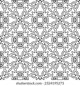 Black and white pattern with abstract shapes. Abstract background. Patterns of the lines.