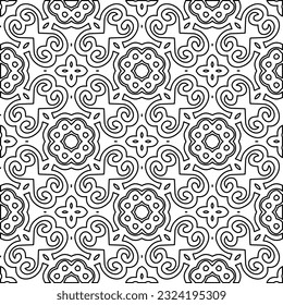 Patrón blanco y negro con formas abstractas. Antecedentes abstractos. Patrones de las líneas.