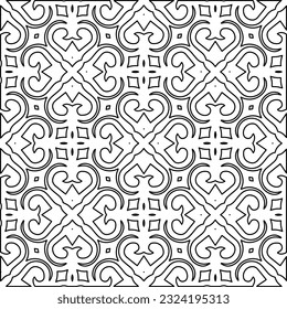 Black and white pattern with abstract shapes. Abstract background. Patterns of the lines.