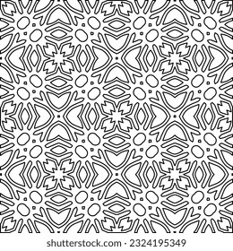 Patrón blanco y negro con formas abstractas. Antecedentes abstractos. Patrones de las líneas.