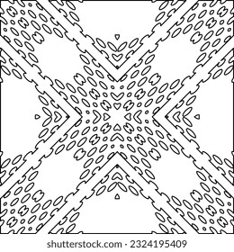 Schwarz-Weiß-Muster mit abstrakten Formen. Abstrakter Hintergrund. Muster der Linien.
