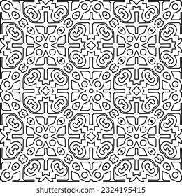 Patrón blanco y negro con formas abstractas. Antecedentes abstractos. Patrones de las líneas.