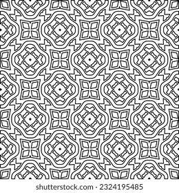 Black and white pattern with abstract shapes. Abstract background. Patterns of the lines.