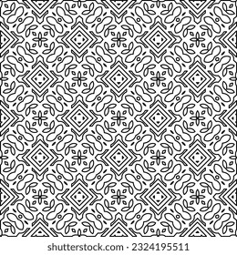 Black and white pattern with abstract shapes. Abstract background. Patterns of the lines.