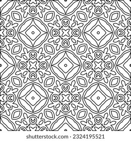 Black and white pattern with abstract shapes. Abstract background. Patterns of the lines.