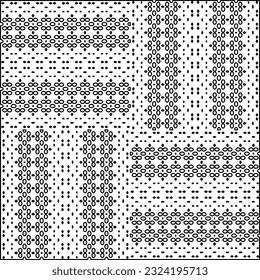 Black and white pattern with abstract shapes. Abstract background. Patterns of the lines.