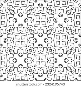 Black and white pattern with abstract shapes. Abstract background. Patterns of the lines.