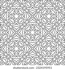 Black and white pattern with abstract shapes. Abstract background. Patterns of the lines.