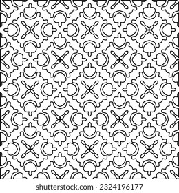 Black and white pattern with abstract shapes. Abstract background. Patterns of the lines.