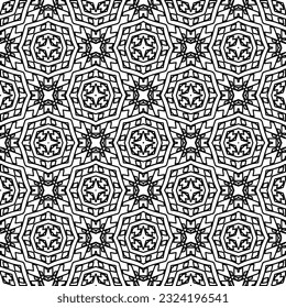 Black and white pattern with abstract shapes. Abstract background. Patterns of the lines.