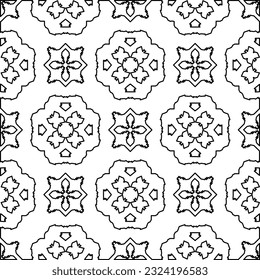 Black and white pattern with abstract shapes. Abstract background. Patterns of the lines.