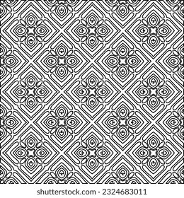 Patrón blanco y negro con formas abstractas. Antecedentes abstractos. Patrones de las líneas.