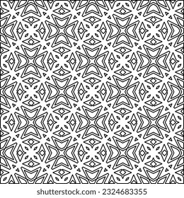 Black and white pattern with abstract shapes. Abstract background. Patterns of the lines.