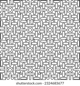 Schwarz-Weiß-Muster mit abstrakten Formen. Abstrakter Hintergrund. Muster der Linien.