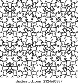 Black and white pattern with abstract shapes. Abstract background. Patterns of the lines.