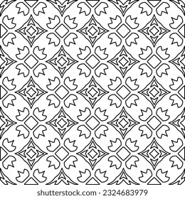 Schwarz-Weiß-Muster mit abstrakten Formen. Abstrakter Hintergrund. Muster der Linien.