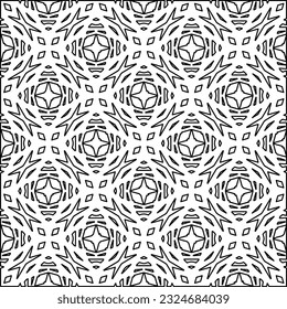 Schwarz-Weiß-Muster mit abstrakten Formen. Abstrakter Hintergrund. Muster der Linien.